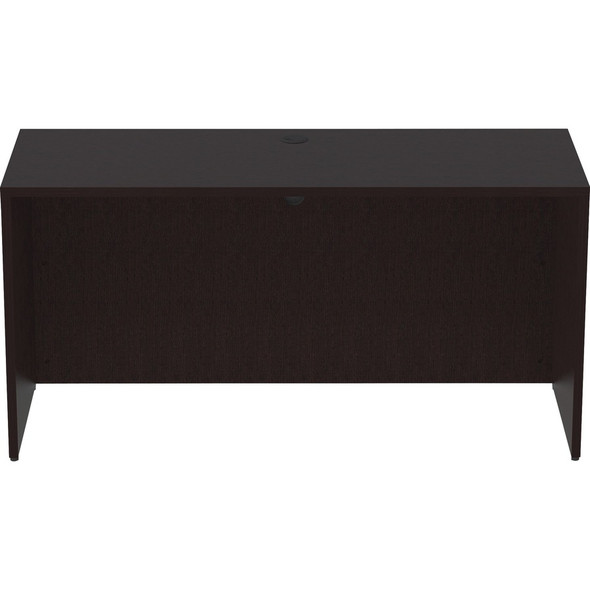 Lorell Essentials Espresso Laminate Credenza Shell LLR18213