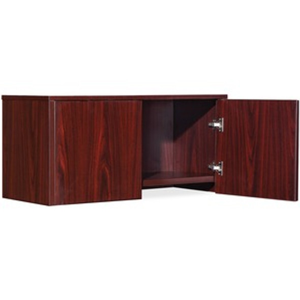 Lorell Essential Series Mahogany Wall Mount Hutch LLR59506