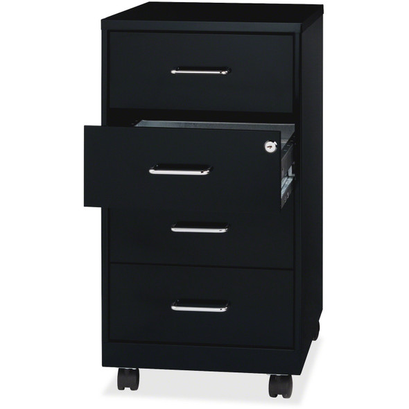 Lorell 26-1/2" Mobile Storage Cabinet - 4-Drawer LLR25976