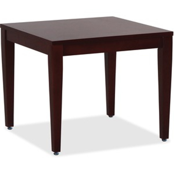 Lorell Mahogany Finish Solid Wood Corner Table LLR59543