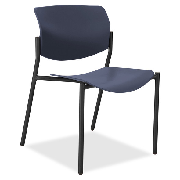 Lorell Stack Chairs with Molded Plastic Seat & Back LLR83113A204