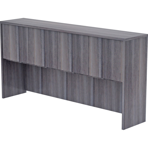 Lorell Weathered Charcoal Laminate Desking Hutch LLR69557