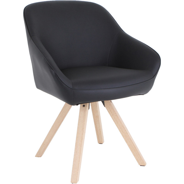 Lorell Natural Wood Legs Modern Guest Chair LLR68564