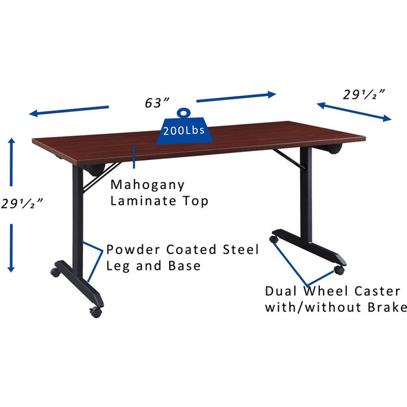 Lorell Mobile Folding Training Table LLR60740