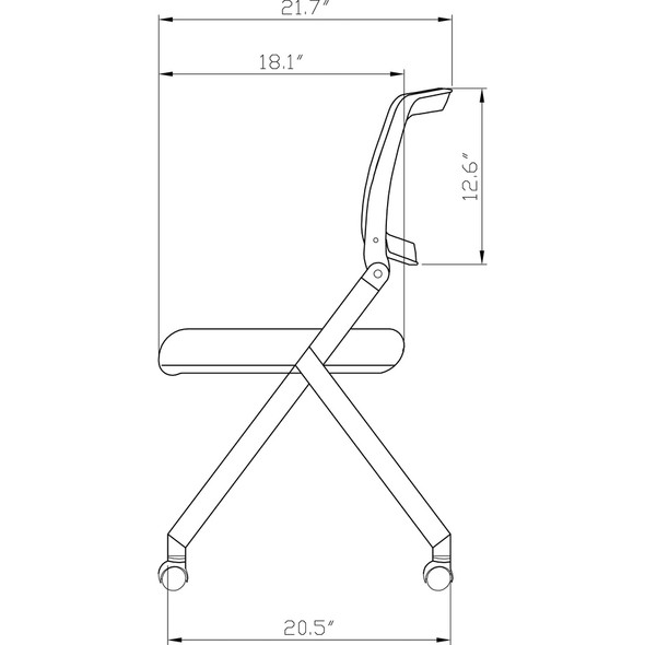 Lorell Mesh Back Nesting Chair LLR41846