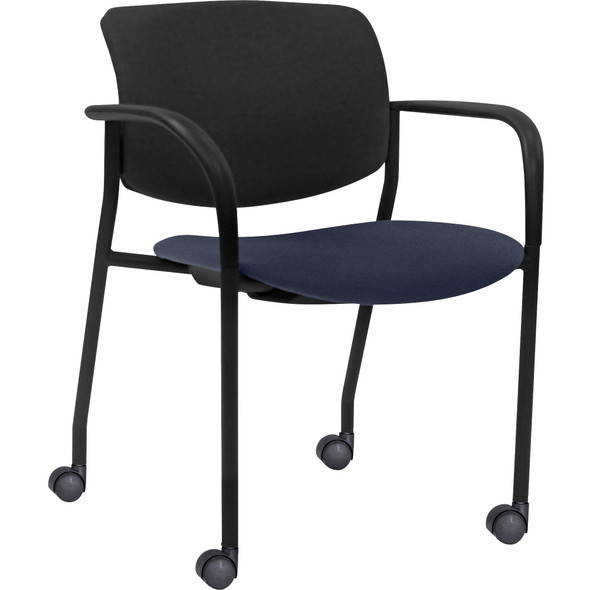 Lorell Stack Chairs with Plastic Back & Fabric Seat LLR83115A204