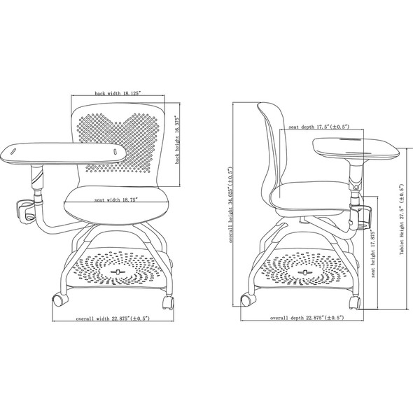 Lorell Student Training Chair LLR69585