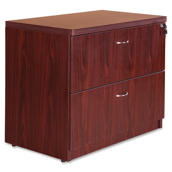 Lorell Chateau Series Mahogany Laminate Desking - 2-Drawer LLR34312