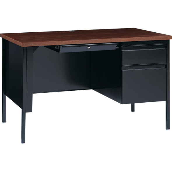 Lorell Fortress Series 48" Right Single-Pedestal Desk LLR66902
