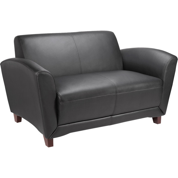 Lorell Reception Seating Collection Leather Loveseat LLR68951