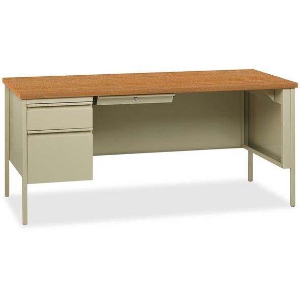 Lorell Fortress Series Left-Pedestal Desk LLR60917