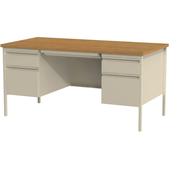 Lorell Fortress Series Double-Pedestal Desk LLR60926