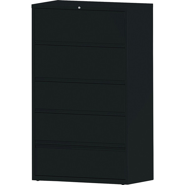 Lorell Receding Lateral File with Roll Out Shelves - 5-Drawer LLR43517