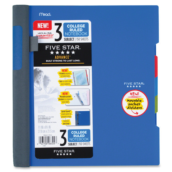 Mead College Ruled Subject Notebooks MEA06324