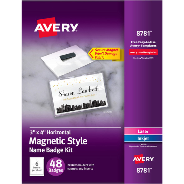 Avery&reg; Magnetic Style Name Badges AVE8781