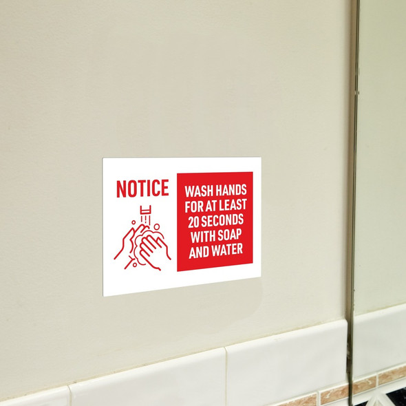 Avery&reg; Surface Safe NOTICE WASH HANDS Wall Decals AVE83175