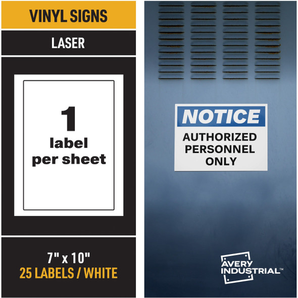 Avery&reg; Adhesive Printable Vinyl Signs AVE61552