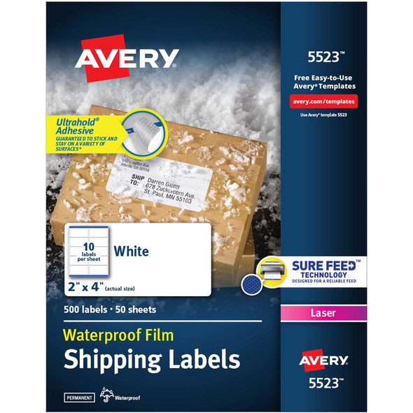 Avery&reg; TrueBlock Weatherproof Mailing Labels AVE95523