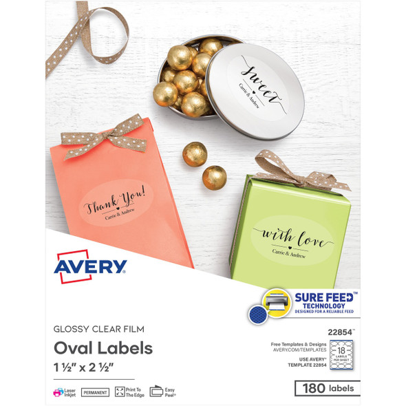 Avery&reg; Sure Feed Glossy Labels AVE22854