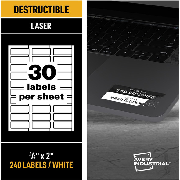 Avery&reg; PermaTrack Destructible Asset Tag Labels AVE60531