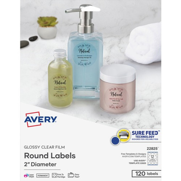 Avery&reg; Print-to-the-Edge Glossy Round Labels AVE22825