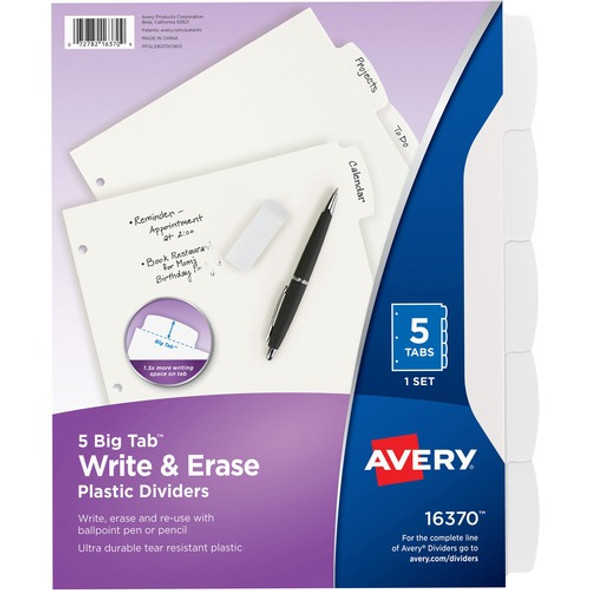 Avery&reg; Big Tab Write & Erase Dividers AVE16370