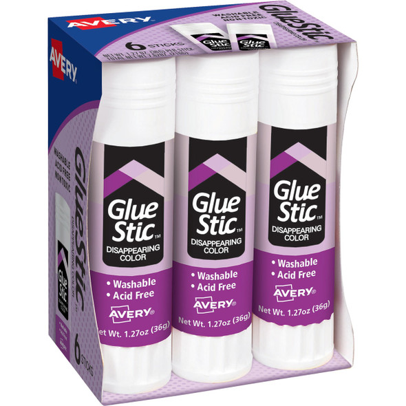 Avery&reg; Glue Stic with Disappearing Purple Color AVE98071