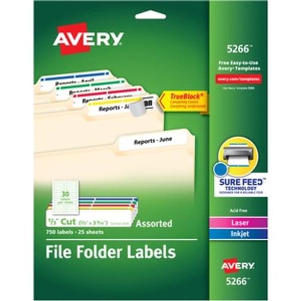 Avery&reg; TrueBlock File Folder Labels AVE5266