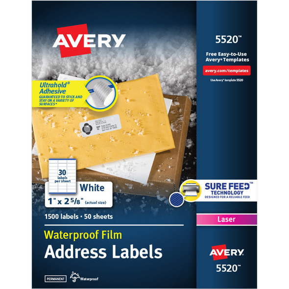 Avery&reg; Weatherproof Mailing Labels AVE5520