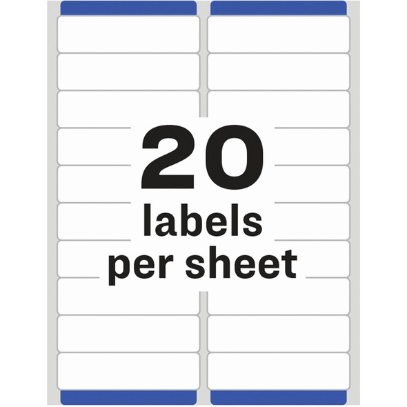 Avery&reg; Easy Peel White Inkjet Mailing Labels AVE8161