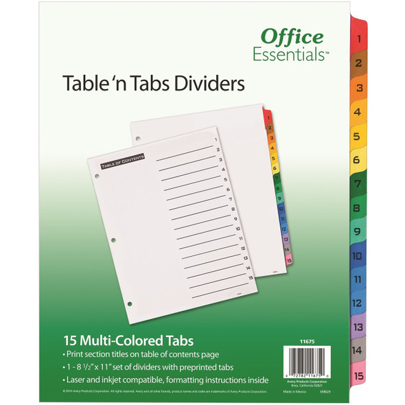 Avery&reg; Office Essentials Table 'n Tabs Dividers AVE11675