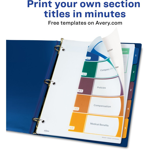 Avery&reg; Ready Index Customizable TOC Binder Dividers AVE11816