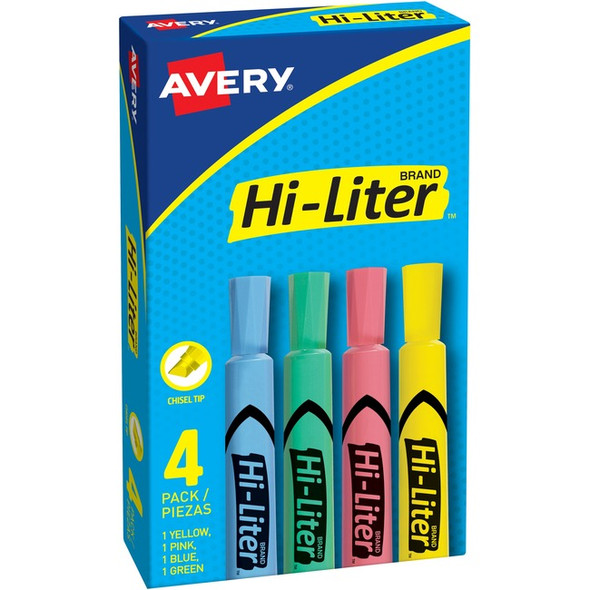 Avery&reg; Hi-Liter Desk-Style Highlighters AVE17752