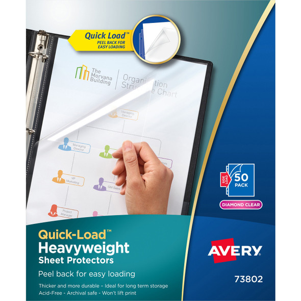 Avery&reg; Quick-Load Sheet Protectors AVE73802