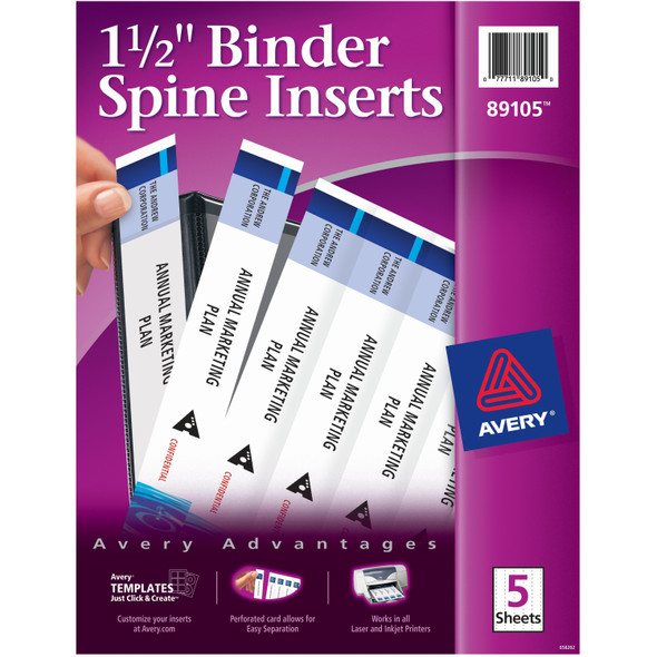 Avery&reg; Binder Spine Inserts AVE89105