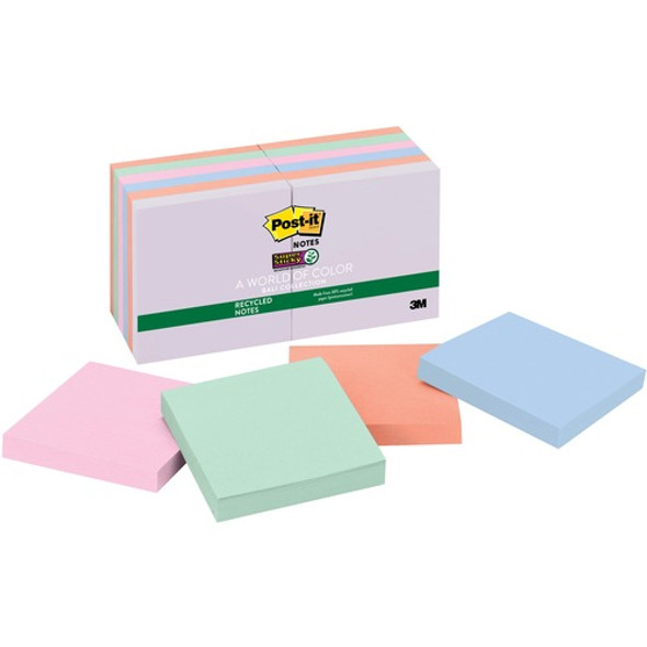 Post-it Super Sticky Recycled Notes - Bali Color Collection