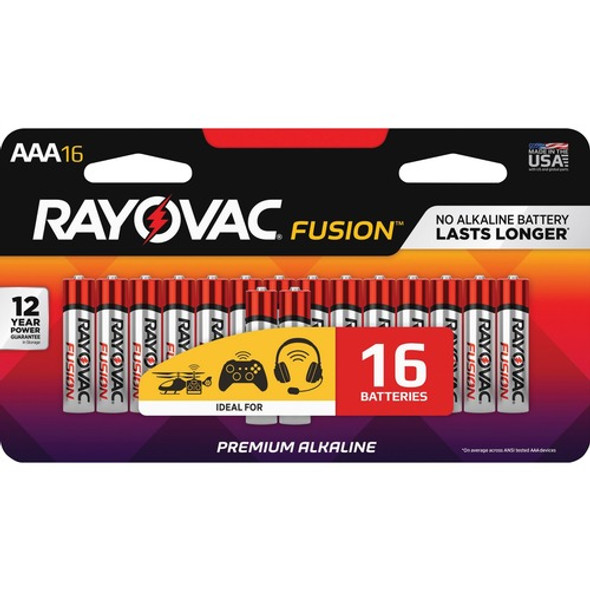 Rayovac Fusion Alkaline AAA Batteries 16/Pack