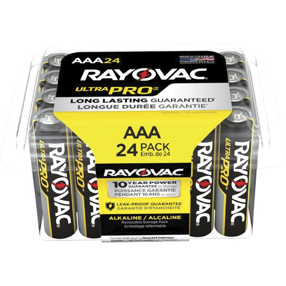 Rayovac Ultra Pro Alka AAA24 Batteries Storage Pak 24/Pack