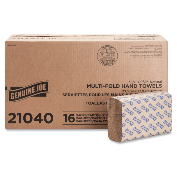 Genuine Joe Multifold Natural Towels 21040