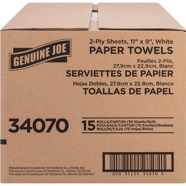 Genuine Joe 2-ply Paper Towel Rolls 34070