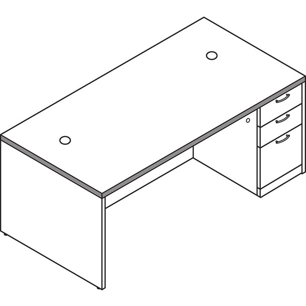 HON Valido Double Pedestal Desk, 72"W - 3-Drawer 115895RACHH