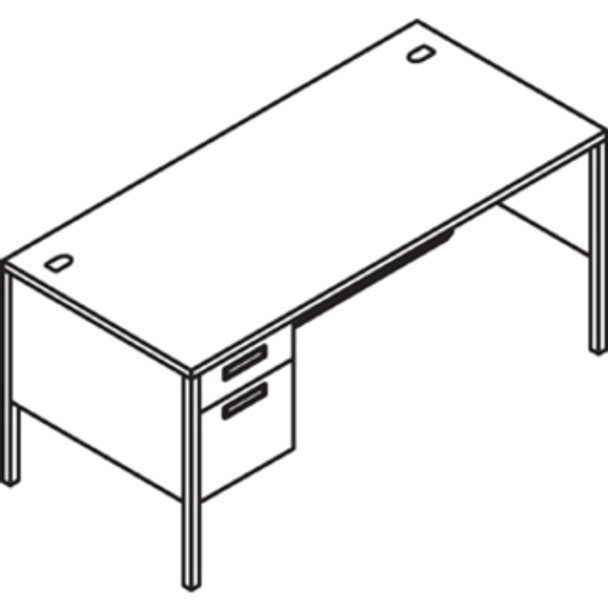 HON Metro Classic Left Pedestal Desk - 2-Drawer P3266LNS