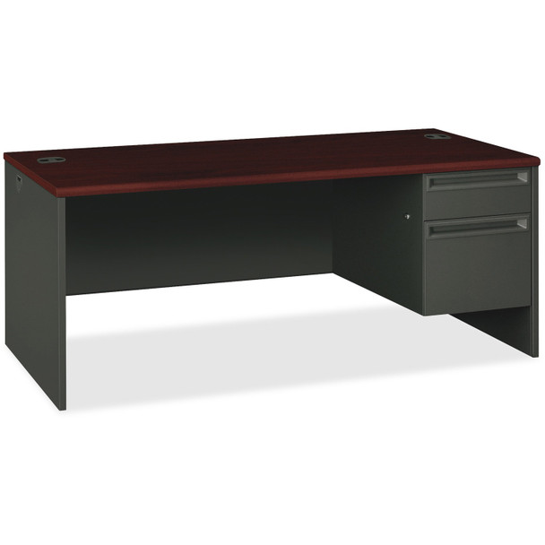 HON 38000 Series Right Pedestal Desk - 2-Drawer 38293RNS