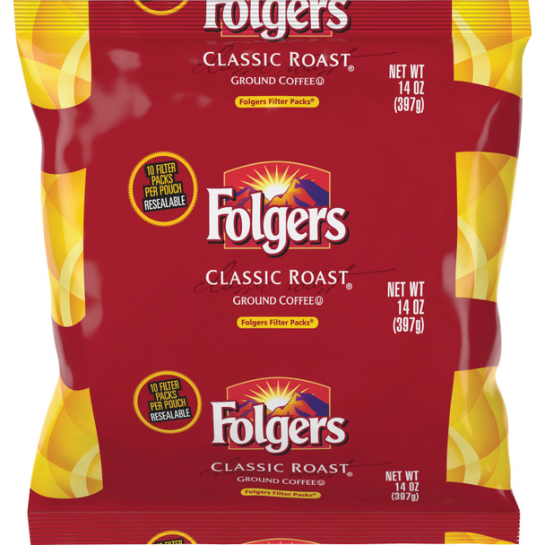Folgers Classic Roast Coffee Filter Packs Ground 10117