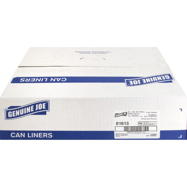 Genuine Joe Clear Trash Can Liners 01013