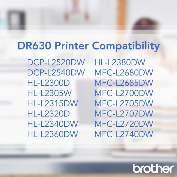 COM Brother Genuine DR630 Mono Laser Drum Unit