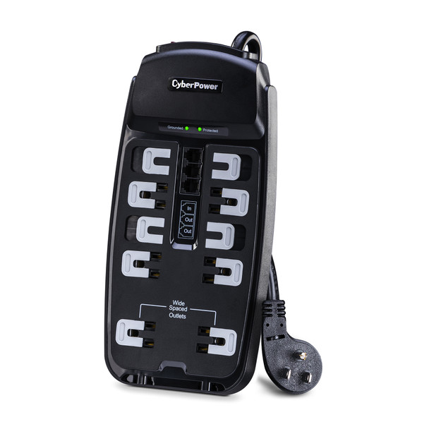 CyberPower CSP1008T Professional 10 - Outlet Surge Protector with 2850 J Surge Suppression