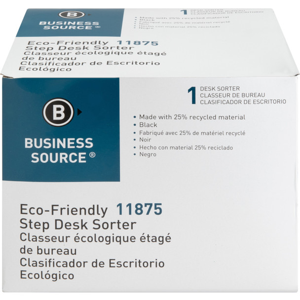 Business Source 6-slot Inclined Desk Step Sorter BSN11875