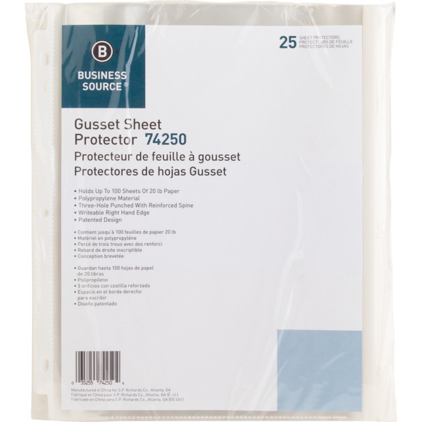 Business Source Heavy-duty Sheet Protectors BSN74250