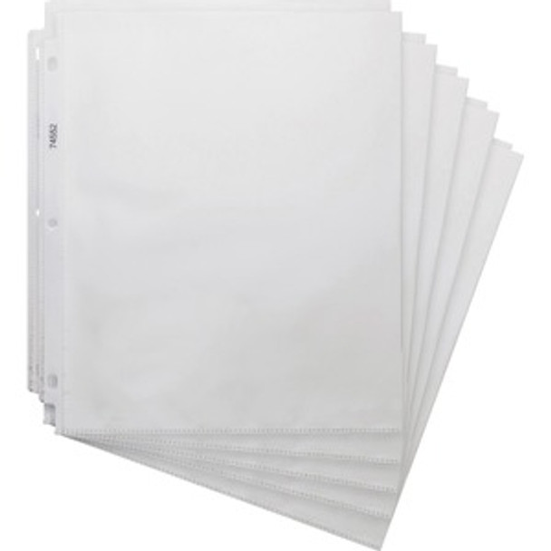 Business Source Top-loading 3-hole Sheet Protectors BSN74552